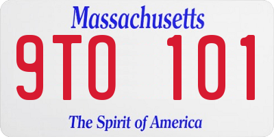 MA license plate 9TO101