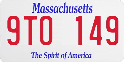 MA license plate 9TO149