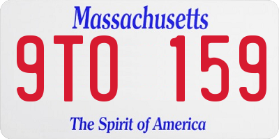 MA license plate 9TO159