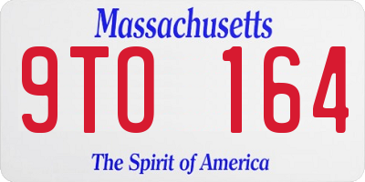 MA license plate 9TO164