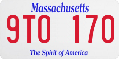 MA license plate 9TO170