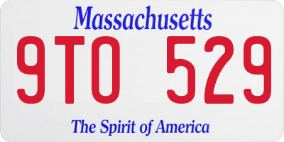 MA license plate 9TO529