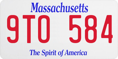 MA license plate 9TO584