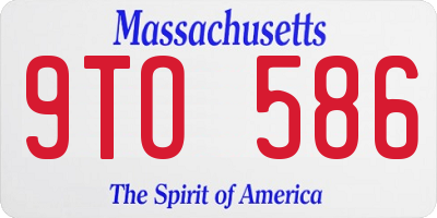 MA license plate 9TO586