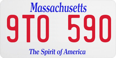 MA license plate 9TO590