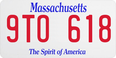 MA license plate 9TO618
