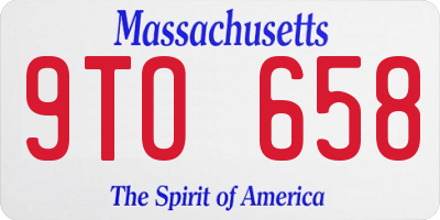 MA license plate 9TO658