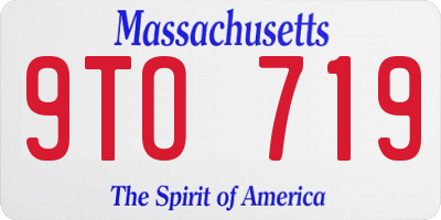 MA license plate 9TO719