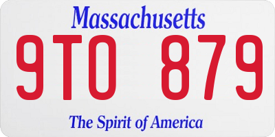 MA license plate 9TO879