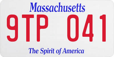 MA license plate 9TP041