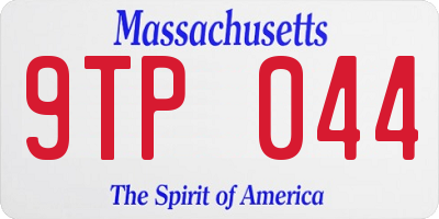 MA license plate 9TP044