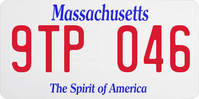 MA license plate 9TP046