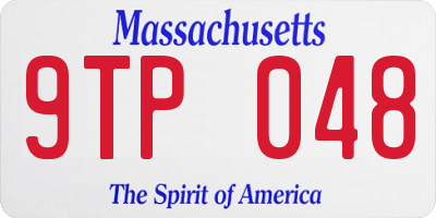 MA license plate 9TP048