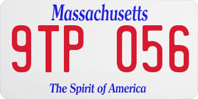 MA license plate 9TP056