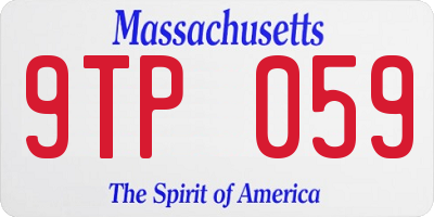 MA license plate 9TP059