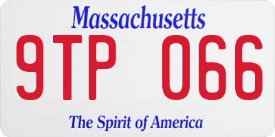 MA license plate 9TP066