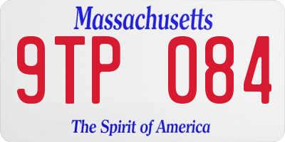 MA license plate 9TP084