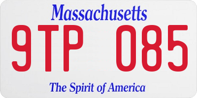 MA license plate 9TP085