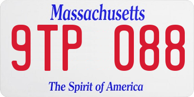 MA license plate 9TP088