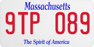 MA license plate 9TP089