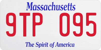 MA license plate 9TP095