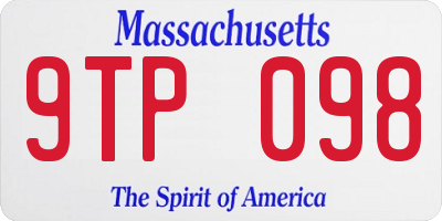 MA license plate 9TP098
