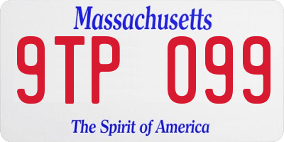 MA license plate 9TP099