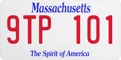 MA license plate 9TP101
