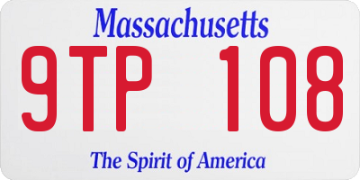 MA license plate 9TP108