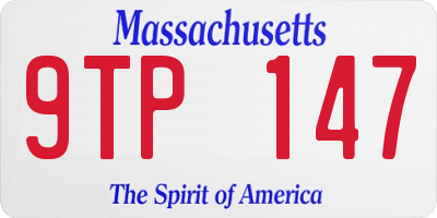 MA license plate 9TP147