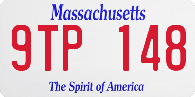 MA license plate 9TP148