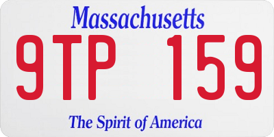 MA license plate 9TP159