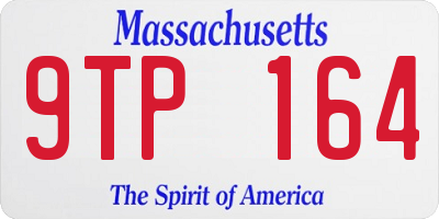 MA license plate 9TP164
