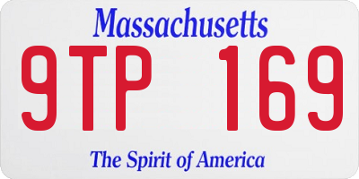 MA license plate 9TP169