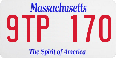 MA license plate 9TP170