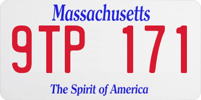 MA license plate 9TP171