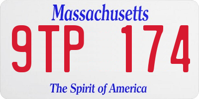 MA license plate 9TP174