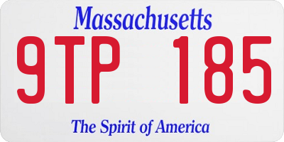 MA license plate 9TP185