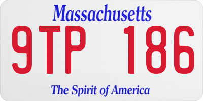 MA license plate 9TP186