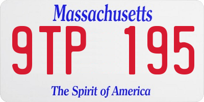 MA license plate 9TP195