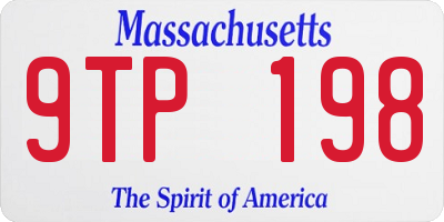 MA license plate 9TP198