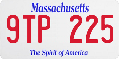 MA license plate 9TP225