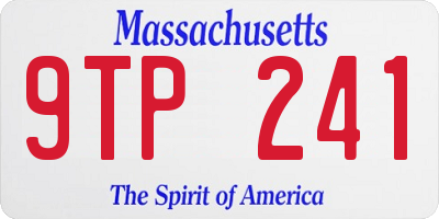 MA license plate 9TP241