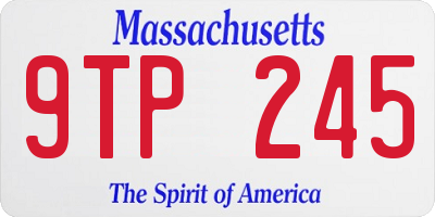MA license plate 9TP245