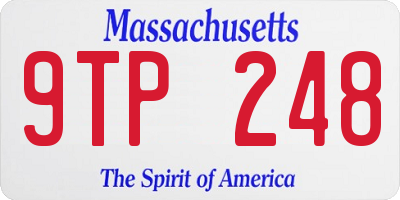 MA license plate 9TP248