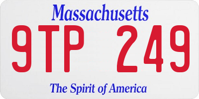 MA license plate 9TP249