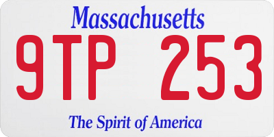 MA license plate 9TP253
