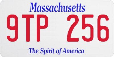 MA license plate 9TP256