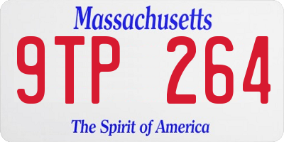 MA license plate 9TP264