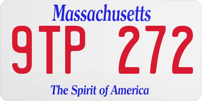 MA license plate 9TP272
